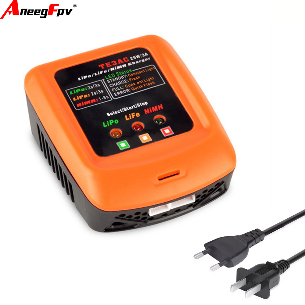Drone Battery Charger - TE3AC 100V-240V 25W/3A Professionelles Balance-Ladegerät für