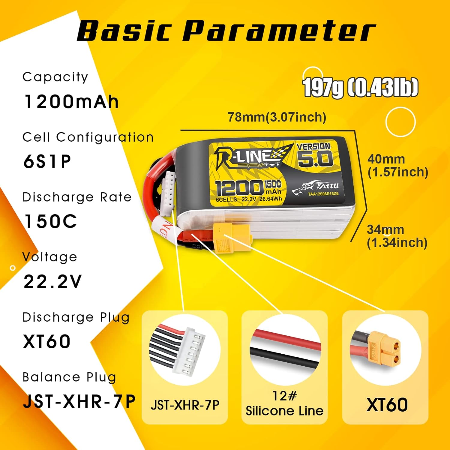 TATTU R-LINE 5,0 22,2 V 1200 m – Drone Battery 6S Bewertung und Preis