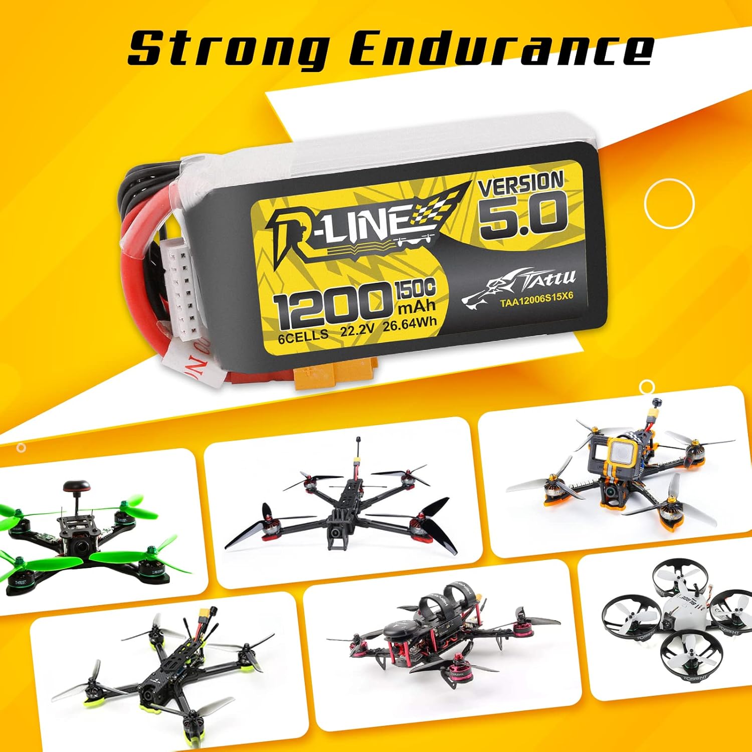 TATTU R-LINE 5,0 22,2 V 1200 m – Drone Battery 6S Bewertung und Preis