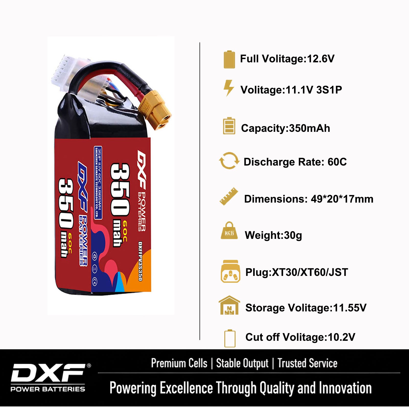 DXF Lipo 3S Batterie 11,4 V 17 – Drone Battery 3S Bewertung und Preis