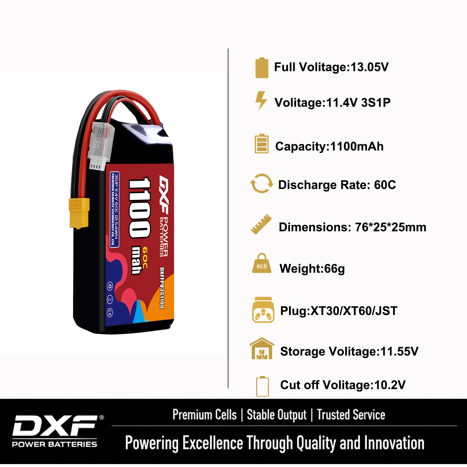 DXF Lipo 3S Batterie 11,4 V 17 – Drone Battery 3S Bewertung und Preis