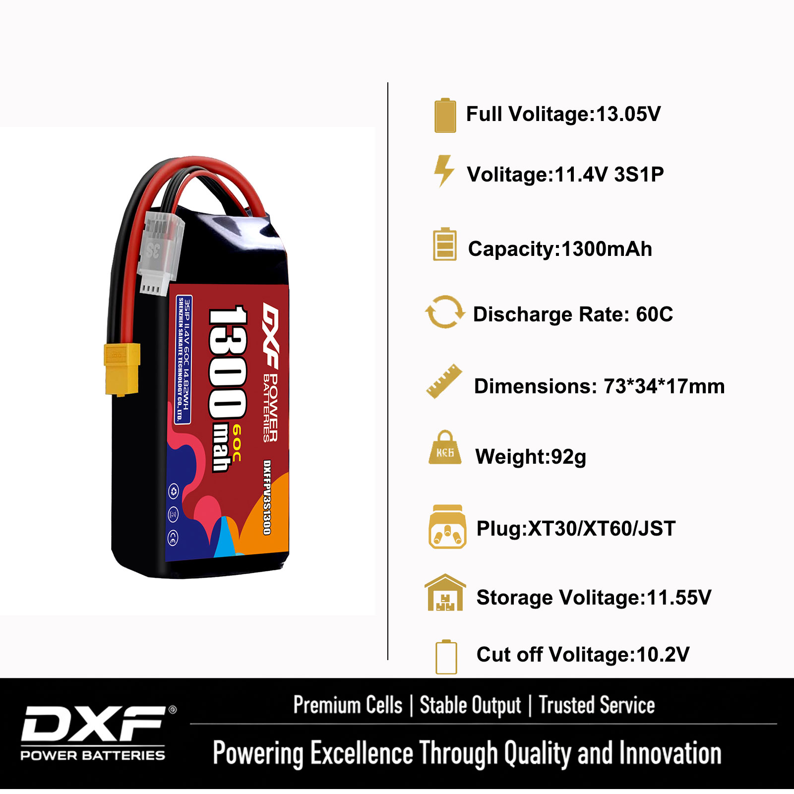 DXF Lipo 3S Batterie 11,4 V 17 – Drone Battery 3S Bewertung und Preis